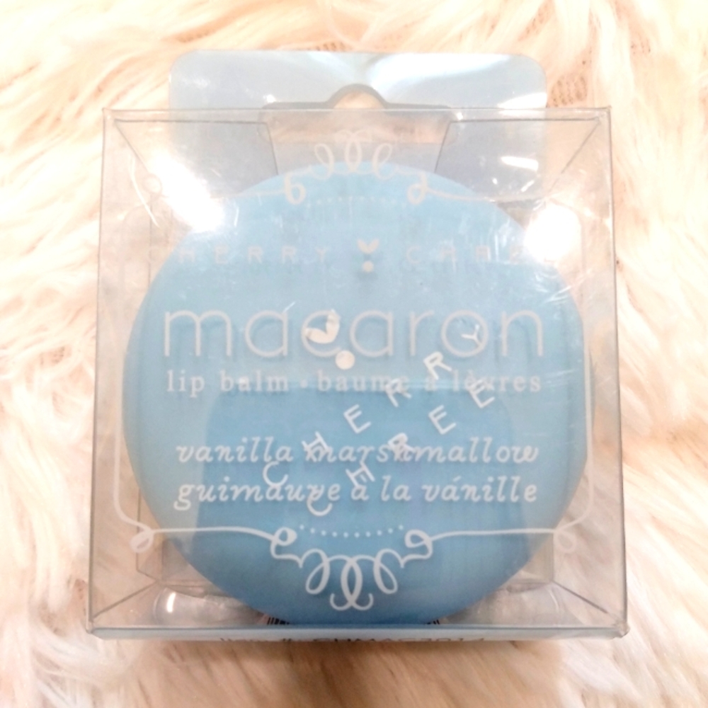 Blue Macaron Lip Balm Vanilla Marshmallow
